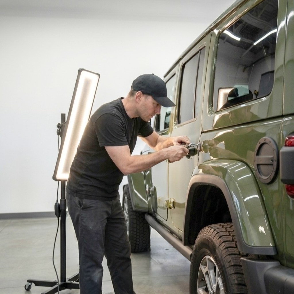 PDR on Jeep Wrangler-Paintless dent repair in Schenectady